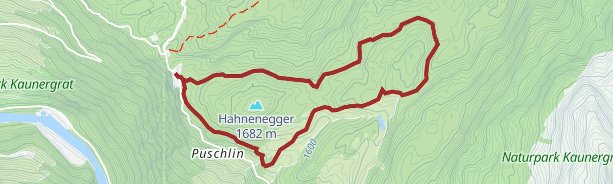Route map: große Harberundwanderung